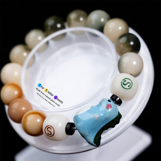 Dragon Ceramic Bodhi Bead Bracelet – Balance & Strength - The Stellar Seeds