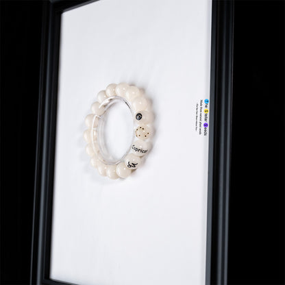 Capricorn Zodiac Bracelet – White Bodhi Seeds for Mala Beads Meditation - The Stellar Seeds