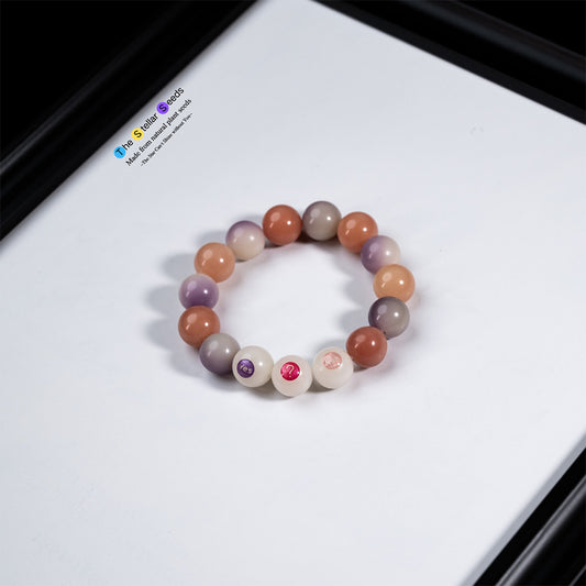 “Yes ? Nah” Colorful Bodhi Bead Bracelet — Wisdom & Reflection - The Stellar Seeds