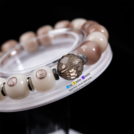 Prosperity Mala Beads Bodhi Seed Bracelet – Green Crystal for Wealth & Good Fortune - The Stellar Seeds