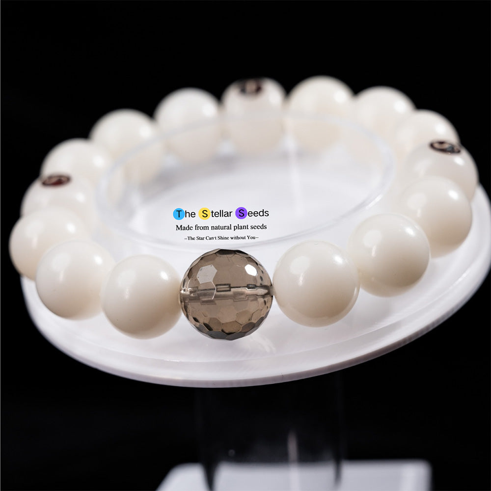 Smoky Quartz Bodhi Seed Mala-Clear Negative Energy - The Stellar Seeds
