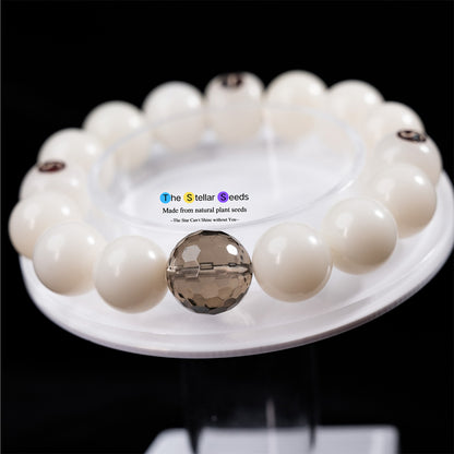 Smoky Quartz Bodhi Seed Mala-Clear Negative Energy - The Stellar Seeds