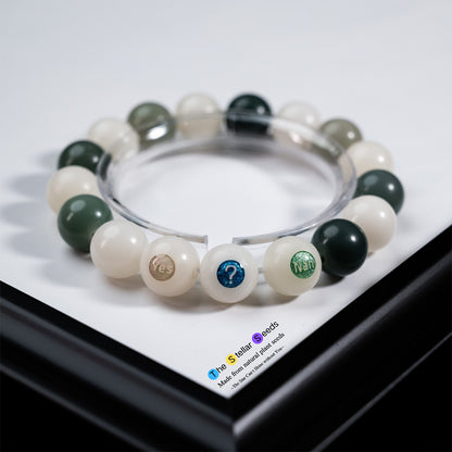 Mindful Bodhi Seeds Bracelet with “Yes ? Nah” Beads - The Stellar Seeds