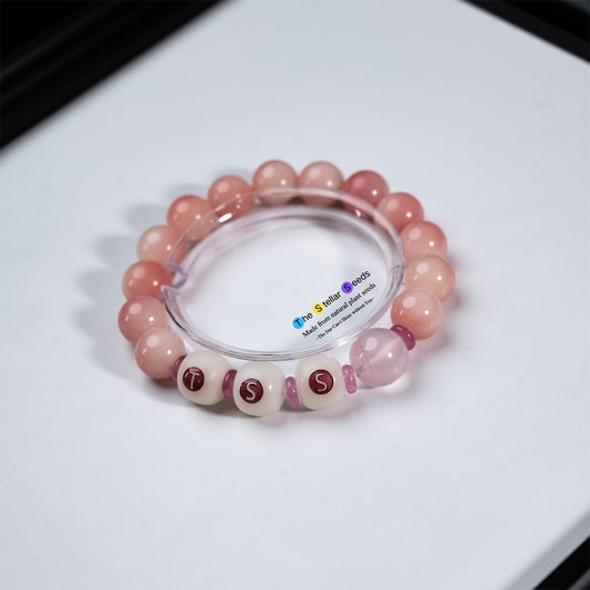 Pink Spiritual Beads Bracelet with Rose Quartz - The Stellar Seeds