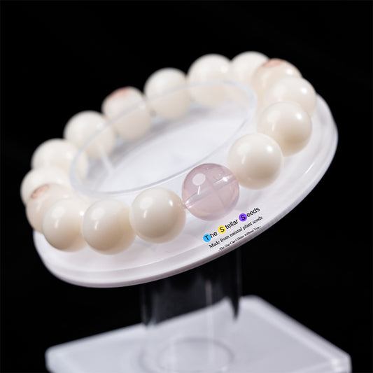 Pink Crystal Bodhi Beans Bracelet-The Guardian Of Love And Soul - The Stellar Seeds
